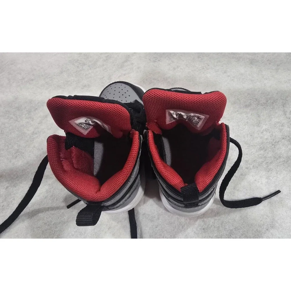 Air Jordan 1 Mid (TD) Baby 4C (Black/Cement Grey-Fire Red-White) DQ8425-006